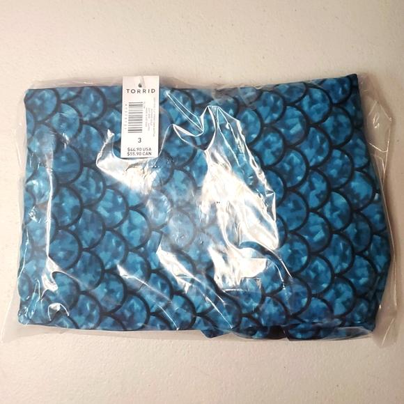 ❤️NWT VINTAGE TORRID SWIM BOTTOM - MERMAID PRINT - HIGH WAIST - TUMMY CONTROL - Picture 5 of 11